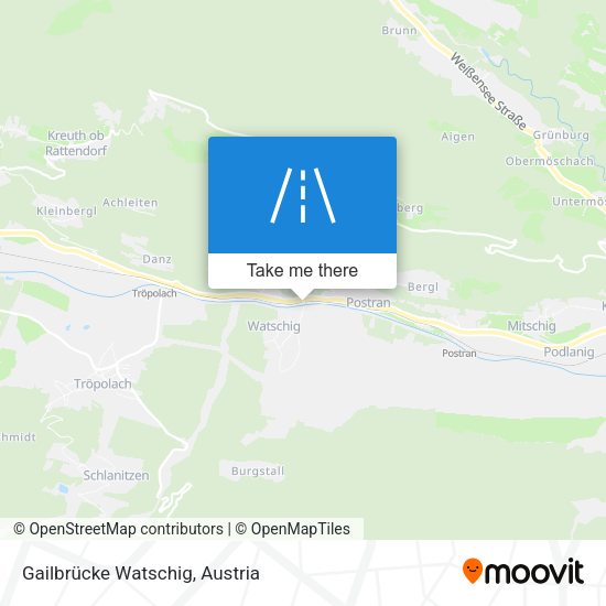 Gailbrücke Watschig map