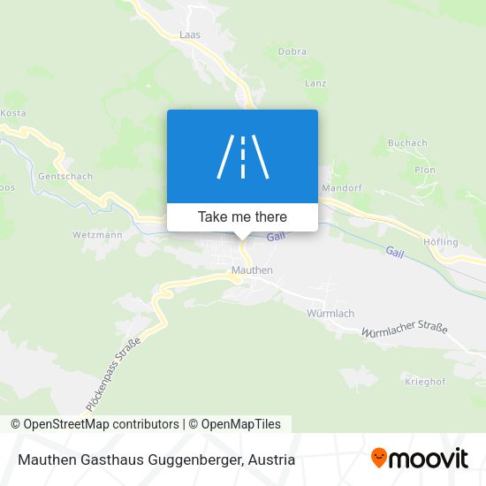 Mauthen Gasthaus Guggenberger map