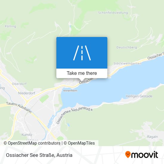 Ossiacher See Straße map