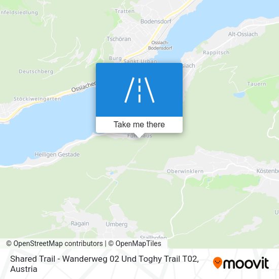 Shared Trail - Wanderweg 02 Und Toghy Trail T02 map