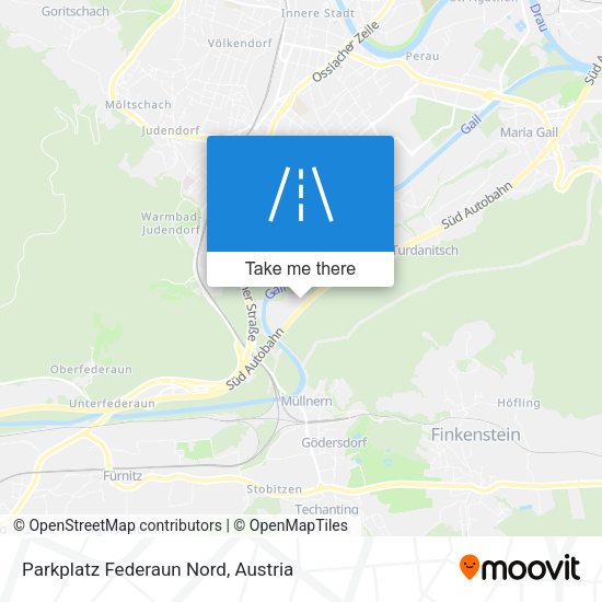 Parkplatz Federaun Nord map