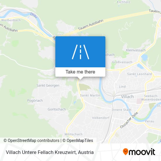 Villach Untere Fellach Kreuzwirt map
