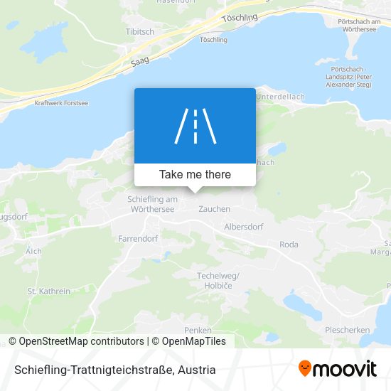 Schiefling-Trattnigteichstraße map
