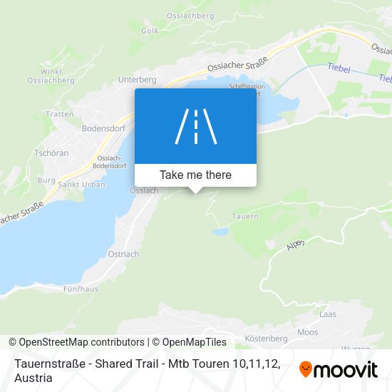 Tauernstraße - Shared Trail - Mtb Touren 10,11,12 map