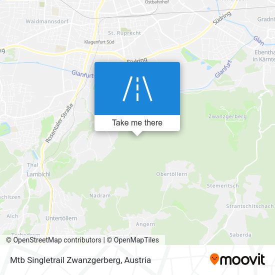 Mtb Singletrail Zwanzgerberg map