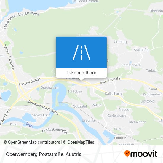 Oberwernberg Poststraße map