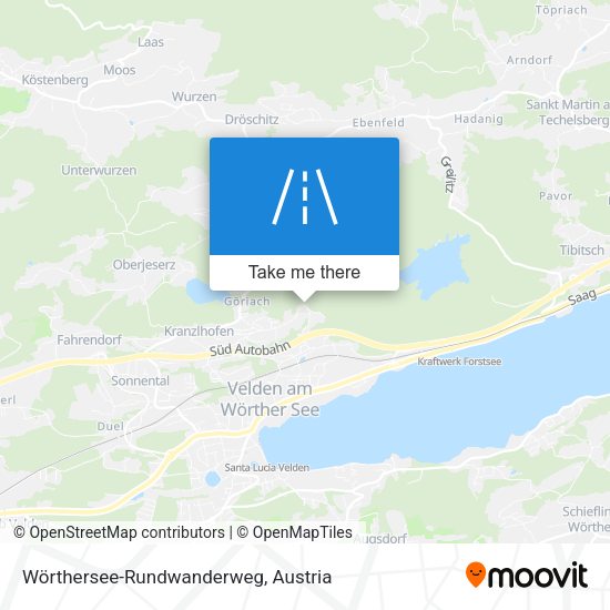 Wörthersee-Rundwanderweg map