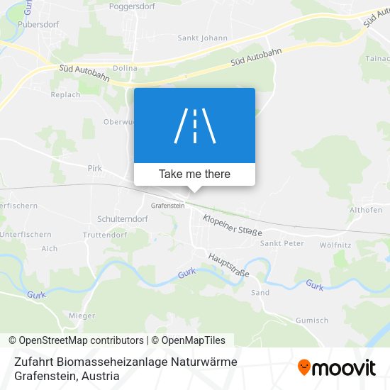Zufahrt Biomasseheizanlage Naturwärme Grafenstein map