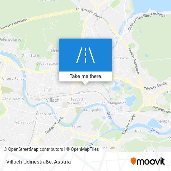 Villach Udinestraße map