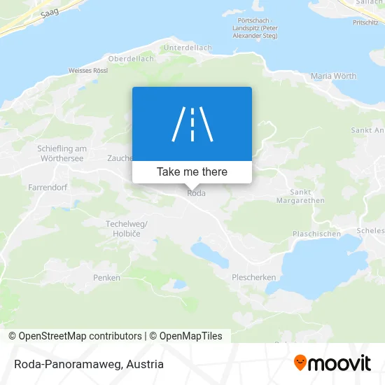 Roda-Panoramaweg map
