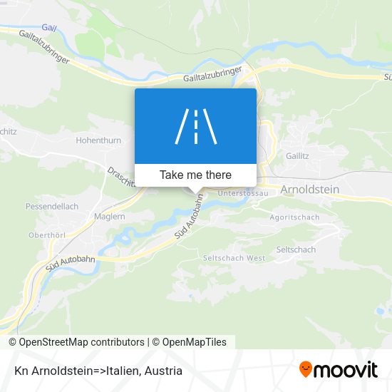 Kn Arnoldstein=>Italien map