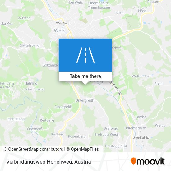 Verbindungsweg Höhenweg map