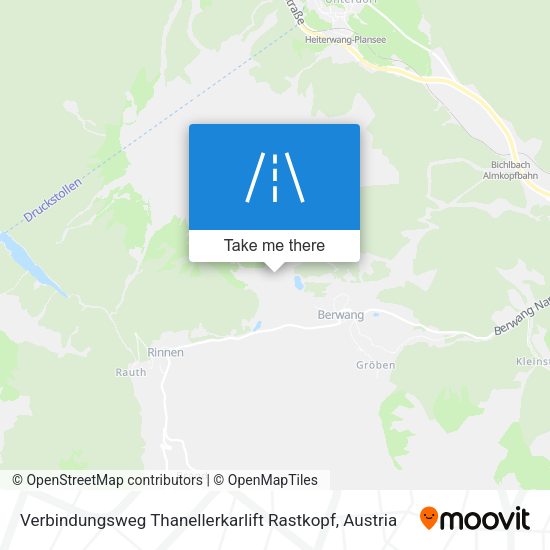 Verbindungsweg Thanellerkarlift Rastkopf map
