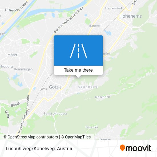Lusbühlweg/Kobelweg map
