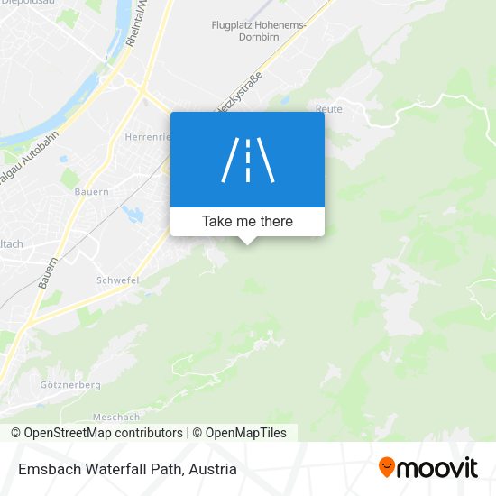 Emsbach Waterfall Path map