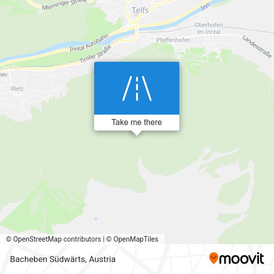 Bacheben Südwärts map