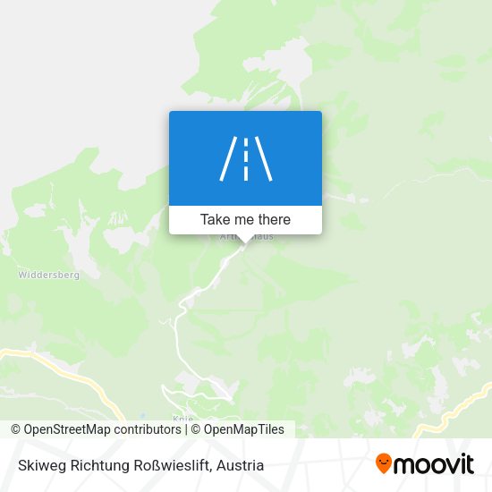 Skiweg Richtung Roßwieslift map