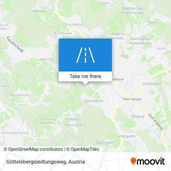 Göttelsbergsiedlungsweg map