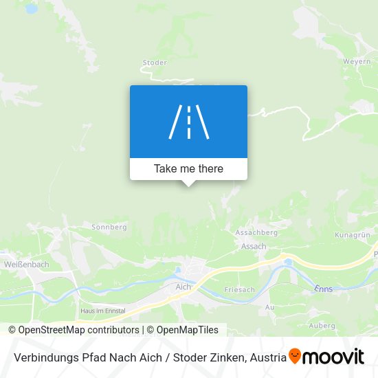 Verbindungs Pfad Nach Aich / Stoder Zinken map