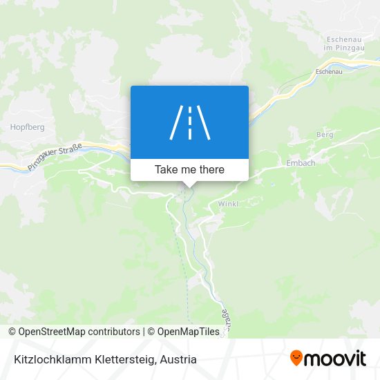 Kitzlochklamm Klettersteig map