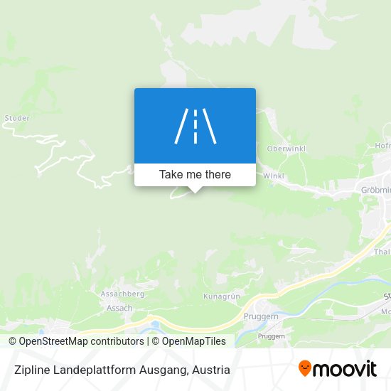 Zipline Landeplattform Ausgang map