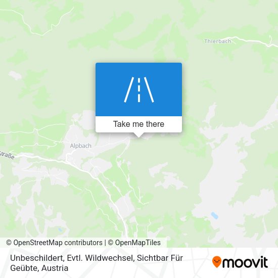 Unbeschildert, Evtl. Wildwechsel, Sichtbar Für Geübte map