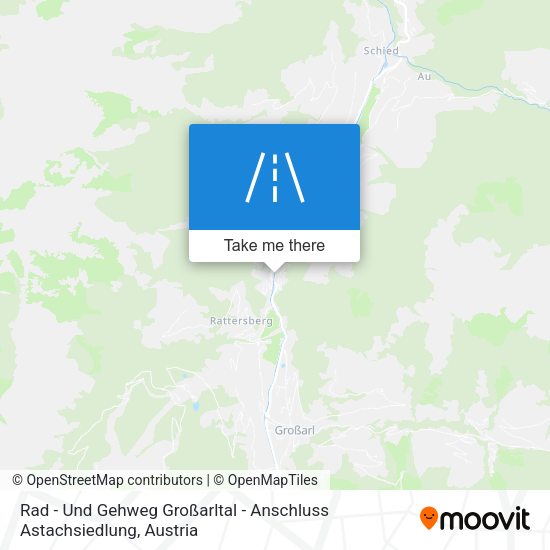 Rad - Und Gehweg Großarltal - Anschluss Astachsiedlung map