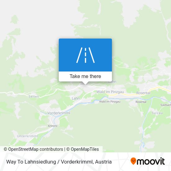 Way To Lahnsiedlung / Vorderkrimml map