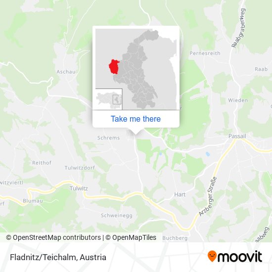 Fladnitz/Teichalm map