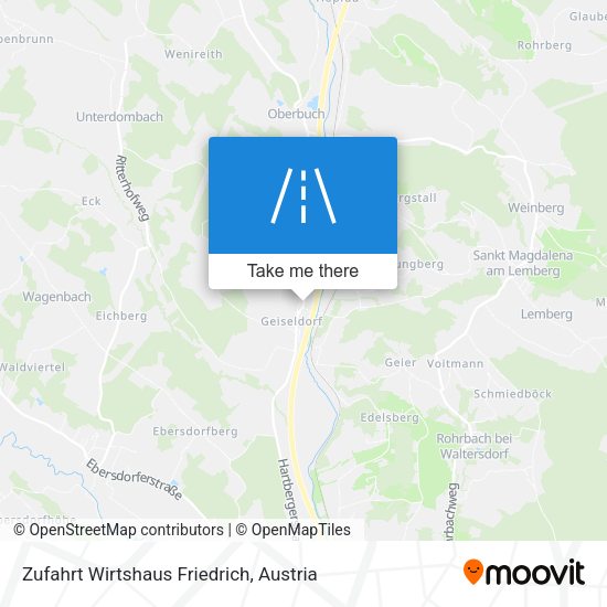 Zufahrt Wirtshaus Friedrich map