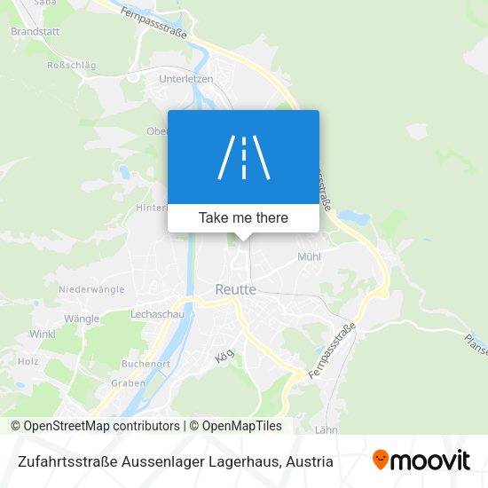 Zufahrtsstraße Aussenlager Lagerhaus map
