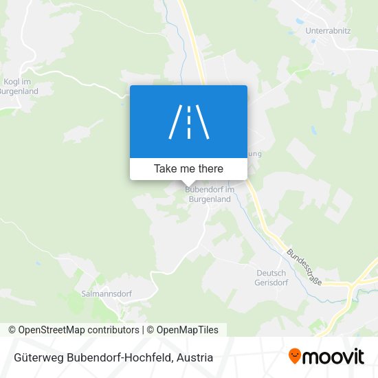 Güterweg Bubendorf-Hochfeld map