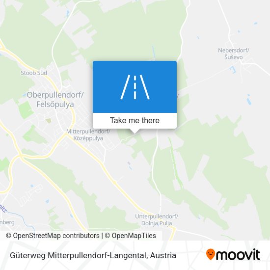 Güterweg Mitterpullendorf-Langental map
