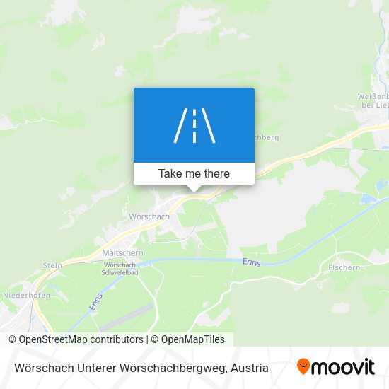 Wörschach Unterer Wörschachbergweg map