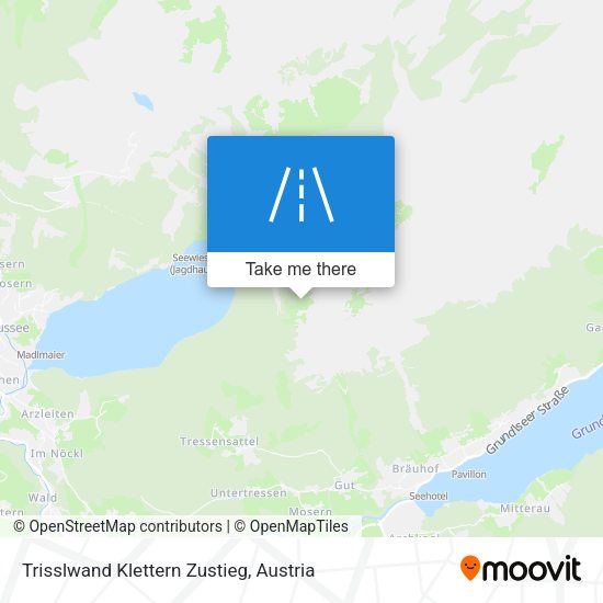 Trisslwand Klettern Zustieg map