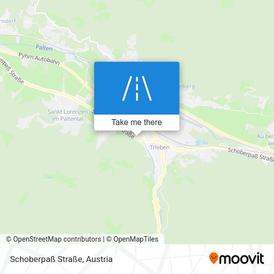 Schoberpaß Straße map
