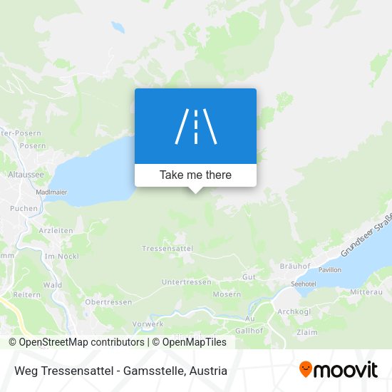 Weg Tressensattel - Gamsstelle map