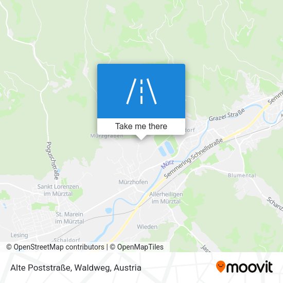 Alte Poststraße, Waldweg map