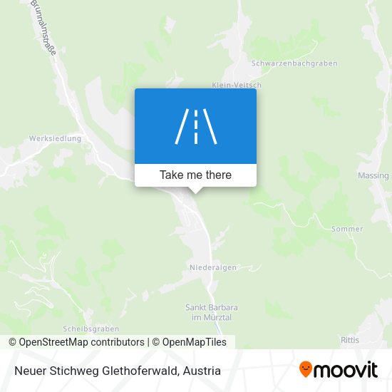 Neuer Stichweg Glethoferwald map