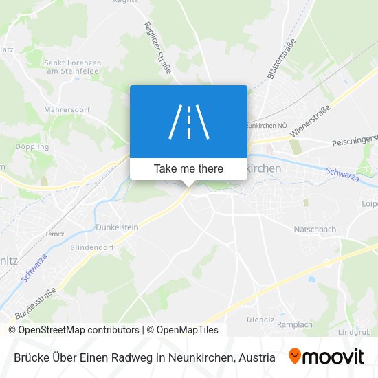 Brücke Über Einen Radweg In Neunkirchen map