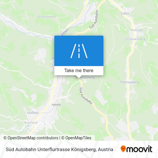 Süd Autobahn Unterflurtrasse Königsberg map