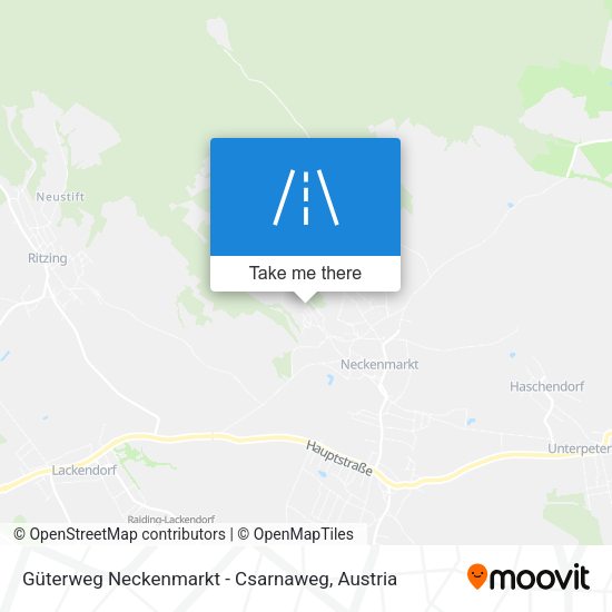 Güterweg Neckenmarkt - Csarnaweg map