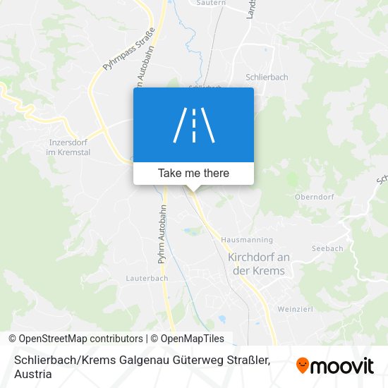 Schlierbach / Krems Galgenau Güterweg Straßler map