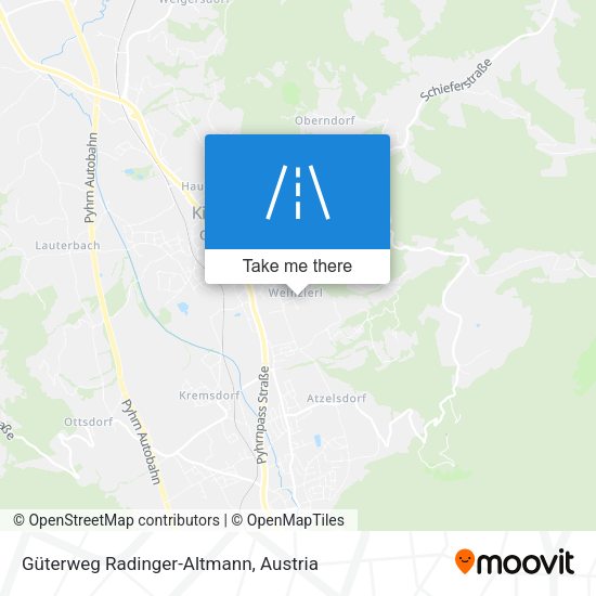 Güterweg Radinger-Altmann map