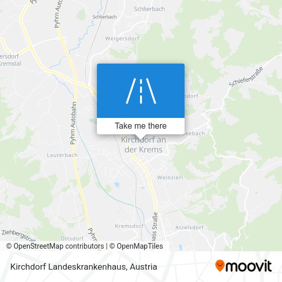 Kirchdorf Landeskrankenhaus map