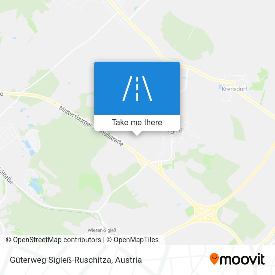 Güterweg Sigleß-Ruschitza map