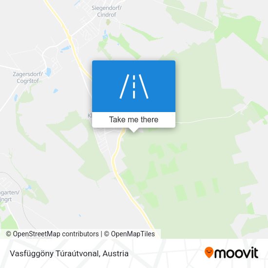 Vasfüggöny Túraútvonal map
