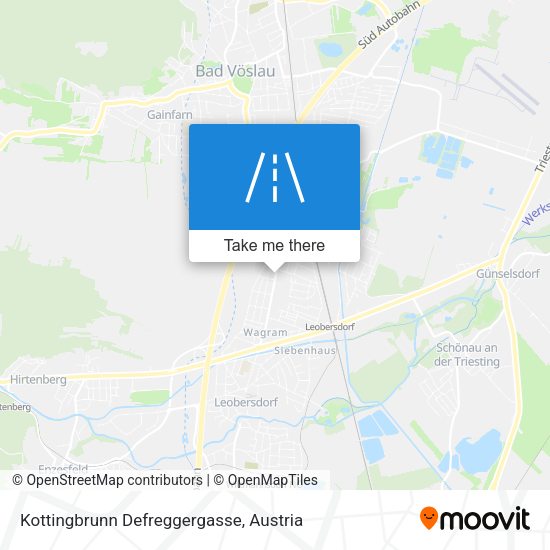 Kottingbrunn Defreggergasse map