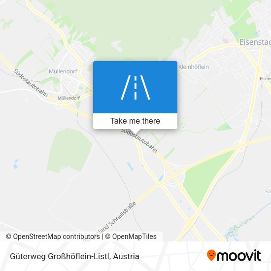 Güterweg Großhöflein-Listl map