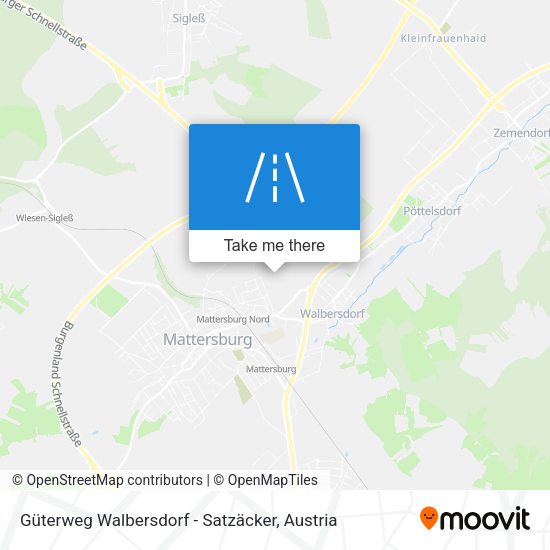 Güterweg Walbersdorf - Satzäcker map